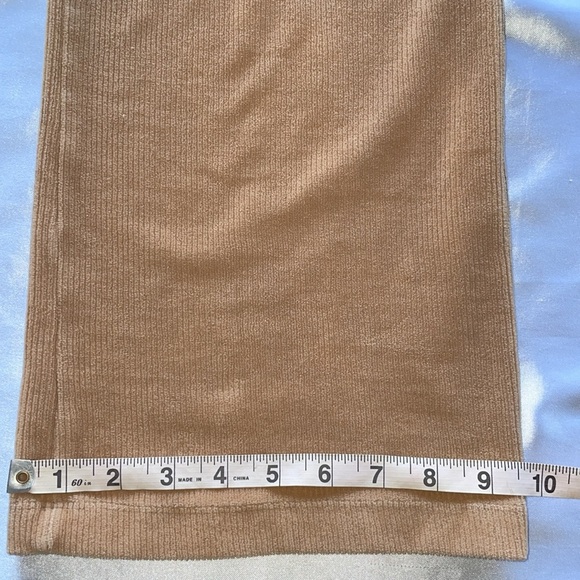 Lands End Tan Starfish Corded Velour Pants Elastic Waist Soft Flare Stretch XS - Picture 7 of 11
